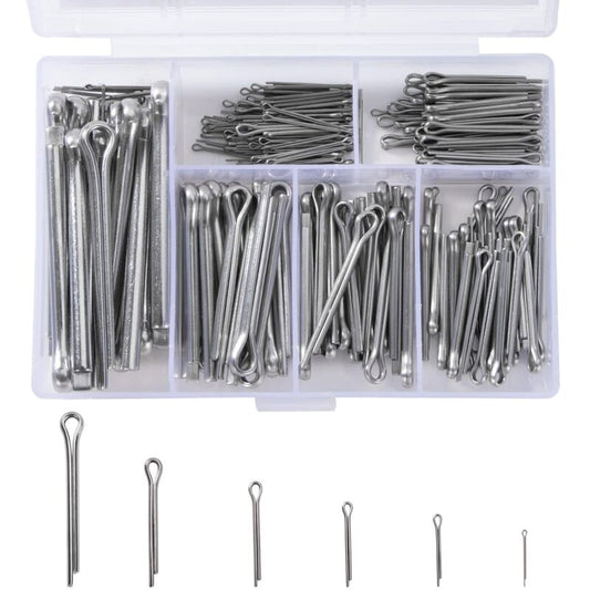230 pcs Stainless Steel Cotter Pins M1 M2.5 M3 M4 M5 Retaining Pin Assortment Kit With Storage Box