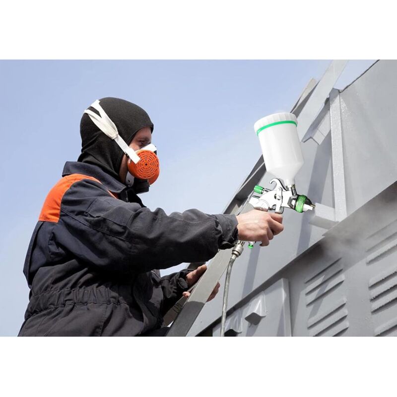 Hvlp Professional Paint Spray Gun 600Cc With 3 Nozzles 1.4Mm 1.7Mm 2.0Mm, Hvlp Gravity Feed Air Spray Gun Car Furniture