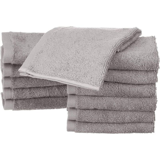 12 pcs Set Small Cotton Napkins, Grey