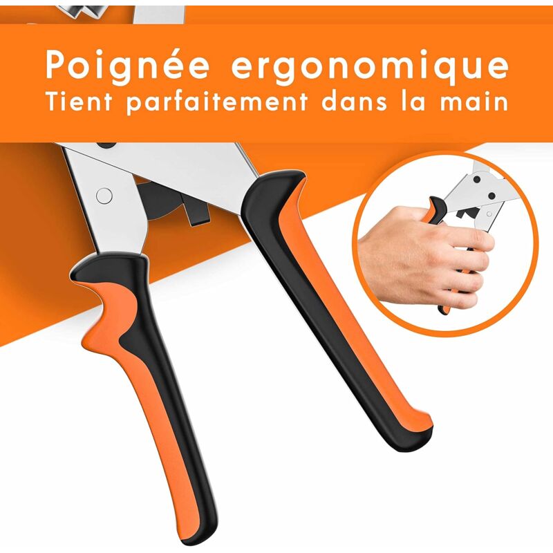 Professional Eyelet Punch Pliers - Minimal Effort - Punch Pliers With 100 Eyelets (Inner Ø 10 Mm)