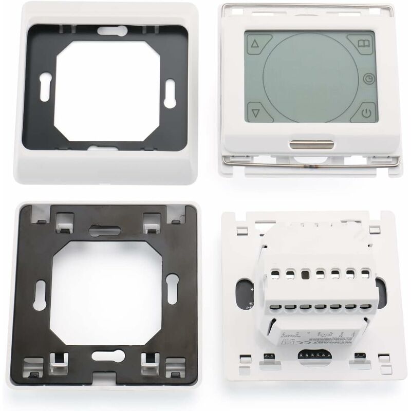 ROom Thermostat Wg809,7 DAys Programmable Lcd Display Ac230V 16A For Electric Floor Heating White