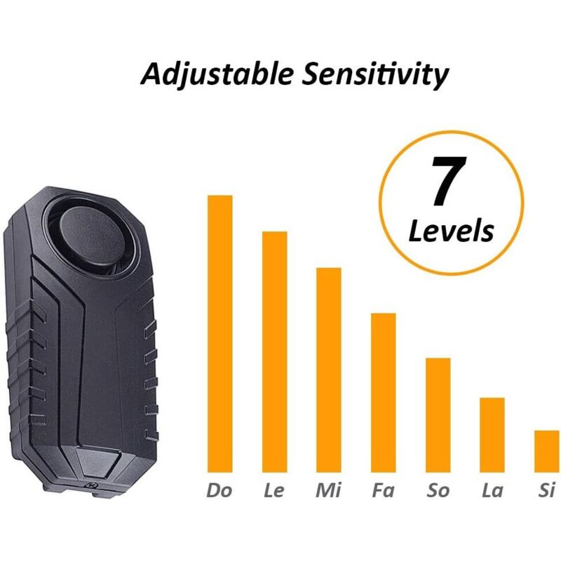Wireless Motorcycle/Bike Security Anti-Theft Alarm With Remote Control, Ip55 Waterproof, 113 Db Super Loud (Black)