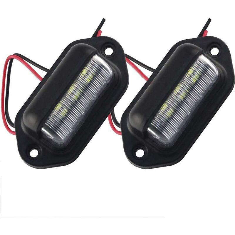 2 pcs LED License Plate Light Universal 6 Smd2835 Convenience Courtesy Door Step Lamp Light For Trailers Rv Trucks