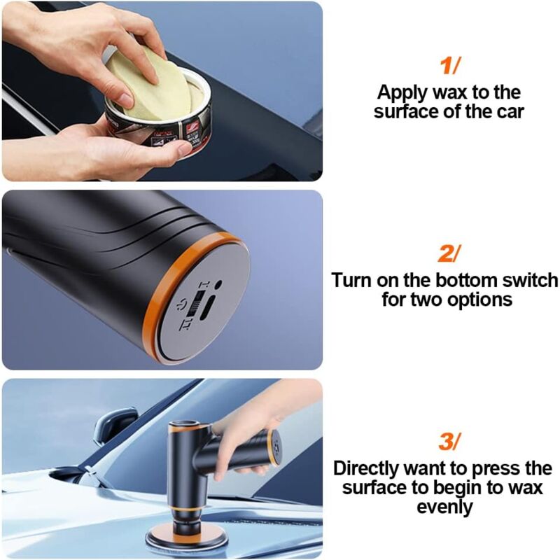 Mini Cordless Car Polisher Rechargeable Polishing Machine 100W 1800Rpm Portable Multifunctional Polishing Machine For