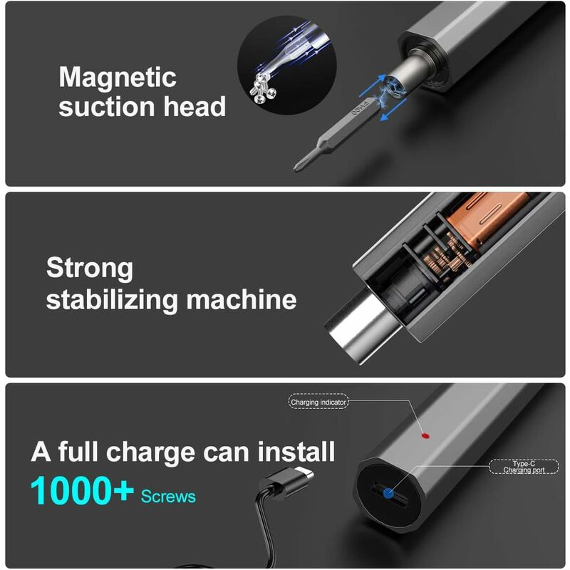 66 In 1 Cordless Electric Precision Screwdriver With LED Light Mini Electronic Screwdriver Kit For Toys Watches