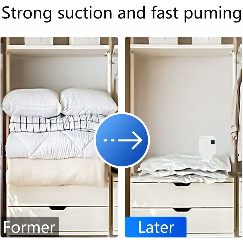 Electric Air Pump For Vacuum Storage Bags, 55W 220V Compression Bag Air Pump, Pa 45000 Air Pump (1 pcs)