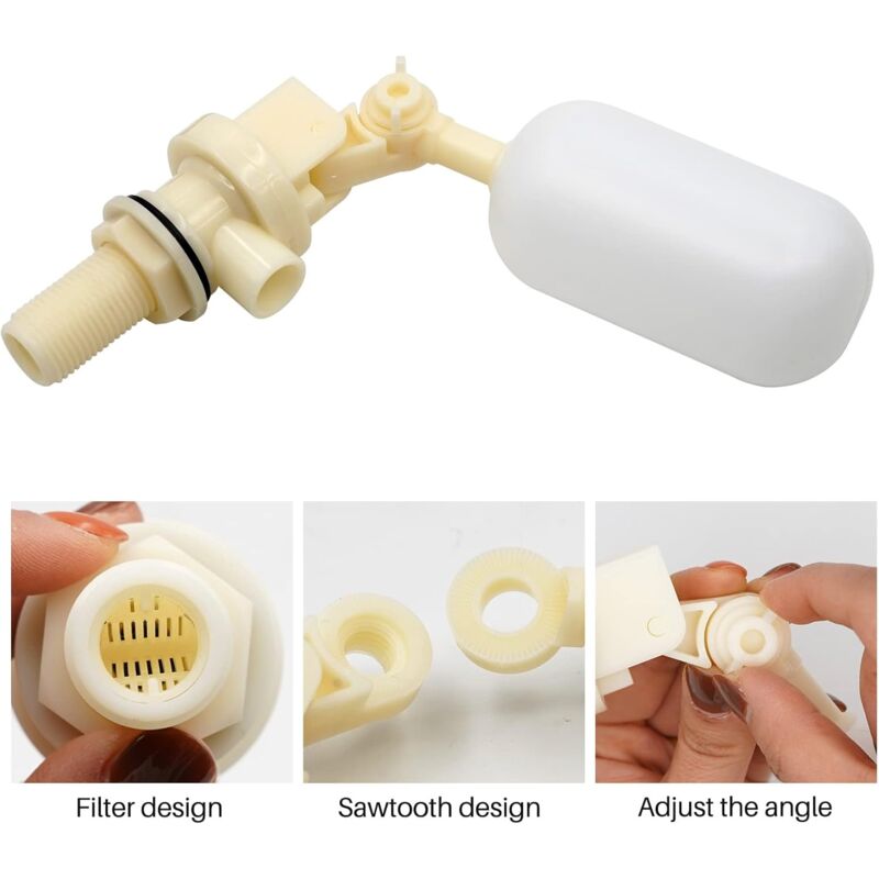 pcs 1/2 Inch Float Ball Valve For Waterer 1.27Cm Automatic Shut Off Fill Ball Valve For Cattle Waterer Tank Float