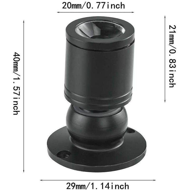 10 X LED Mini Recessed Spotlights, 1Wled Mini Spotlight, With Driver, 100-265V [Energy Class A+] (Black, Cool Light)