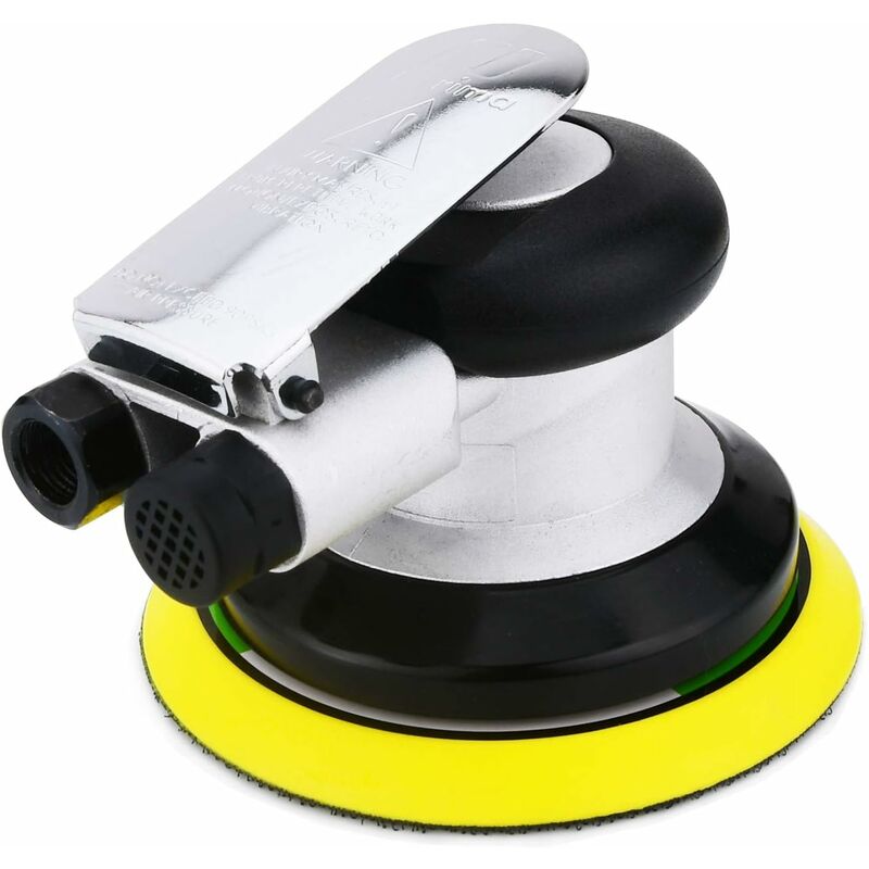 Professional Air Random Orbit Sander, High Performance Mini Dual Action Pneumatic Polisher With, 13500Rpm (Silver 125Mm)