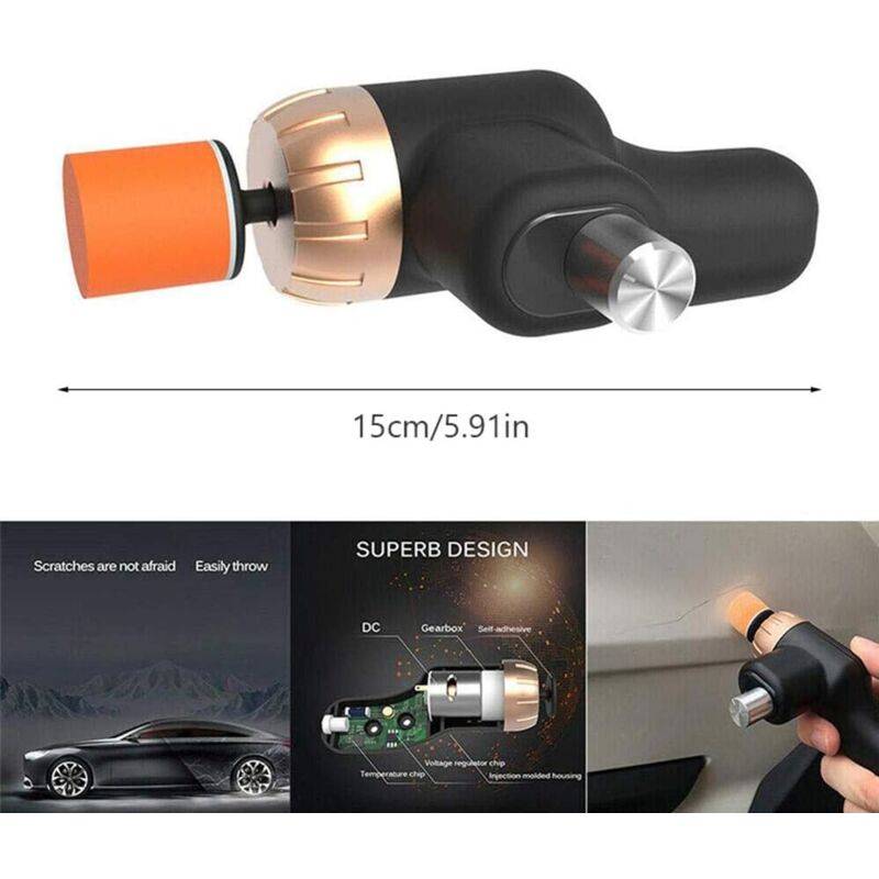Car Polishing Machine 60W Mini Electric Car Scratch Removal Machine Car Polisher Sander Buffer Variable Speed Car Boat
