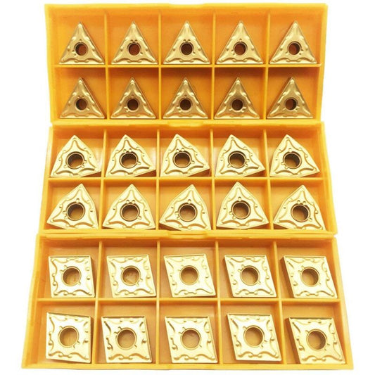 30 pcs Cnmg 431 + Wnmg 431 + Tnmg 331 Cnc Indexable Solid Carbide Blades For Lathe Turning Tool Holder.