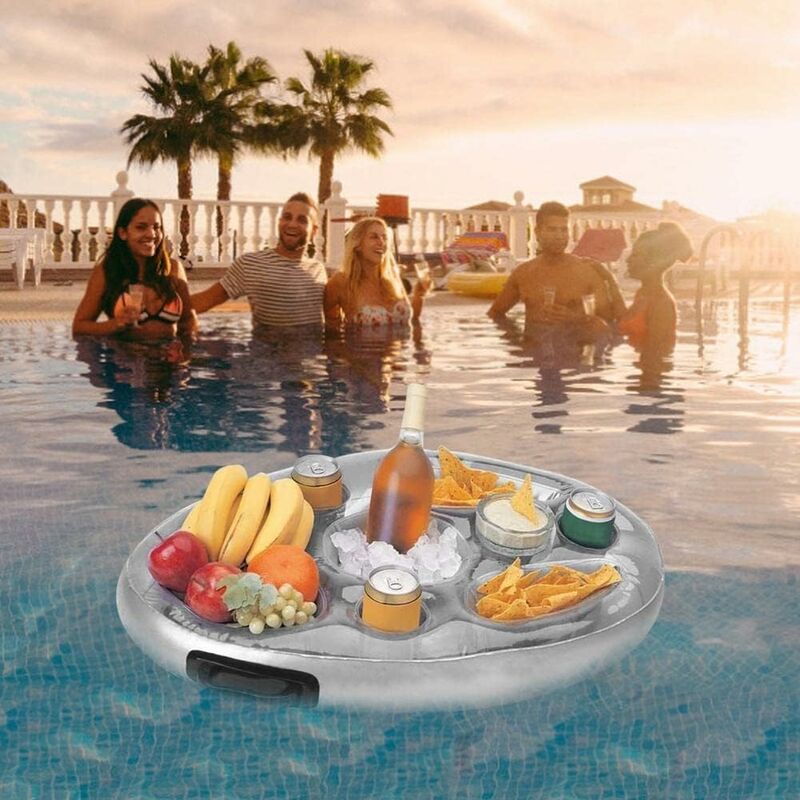 Floating Pool Cup Holder Inflatable Pool Float For Beach Inflatable Jacuzzi Mattress Pool Inflatable Glass Holder Pool