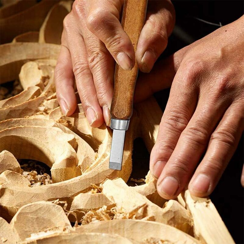 12 pcs Wood Carving Tool Kit - Professional Carving Chisels Knife Handle Carving Sculptures Expert Carpenter Beginners