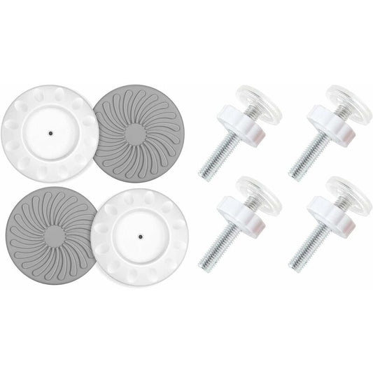 8 pcs Pressure Mounted Baby Proofing Wall Guards, Threaded Spindle ROds, Baby Safety Buffers For Stairs Doors, For