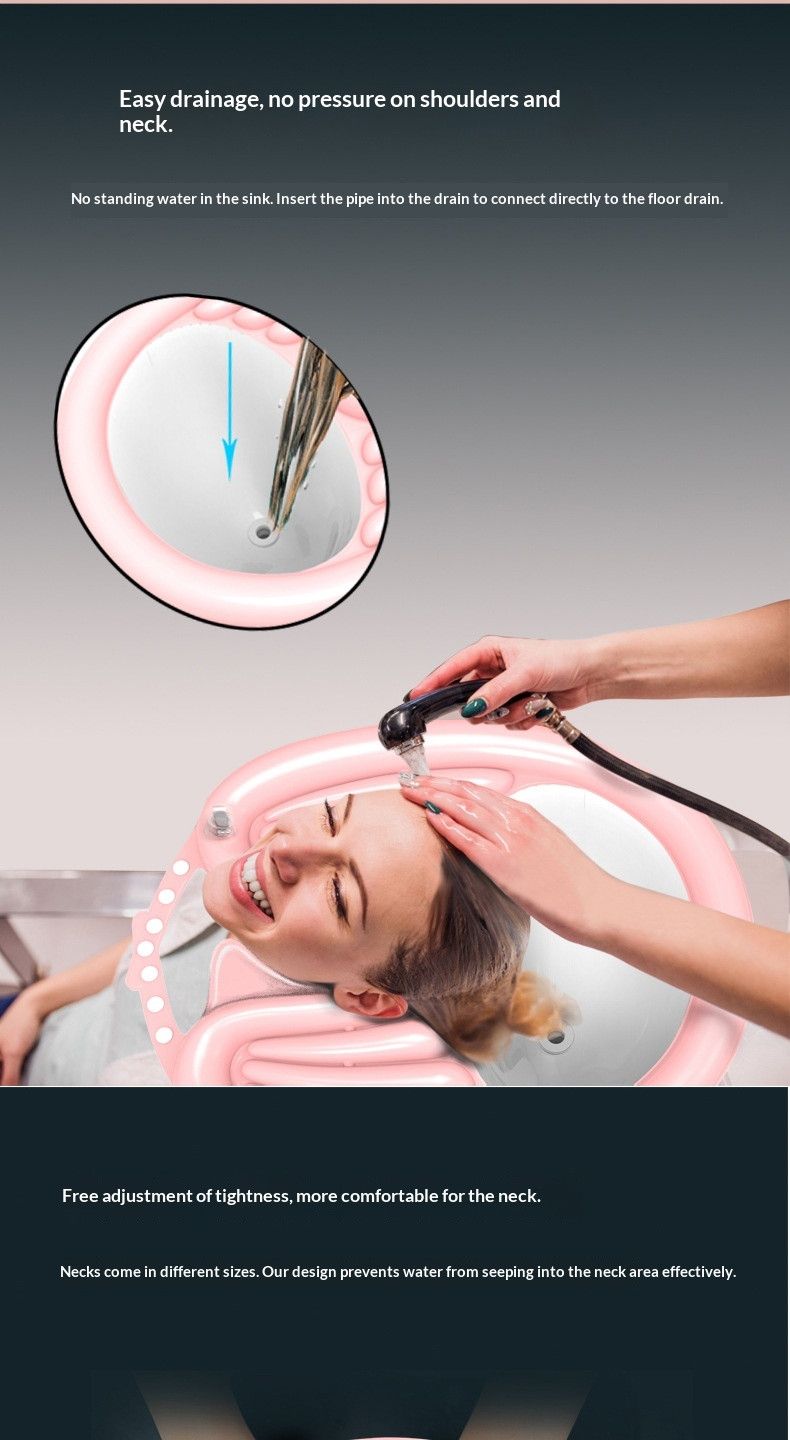 BlackHairWashingBasin+LargeShowerCap+DrainBasket