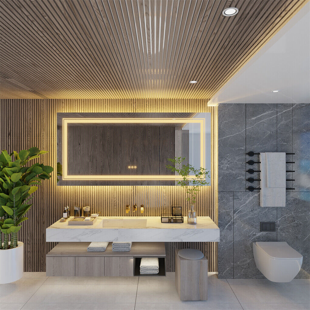 1400x700mm LED Bathroom Mirror Anti-fog Illuminated