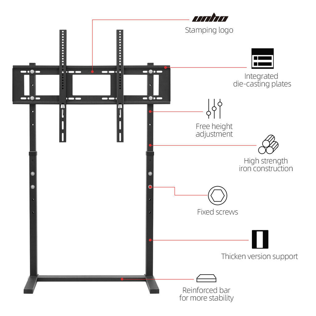 TV Stand Base Mount Bracket Swivel for 32-100 LED LCD