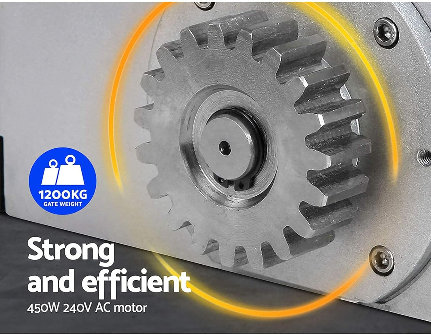 Electric Sliding Gate Opener 550W 0.74HP 4m Kit 2000KG w/ Remote & APP