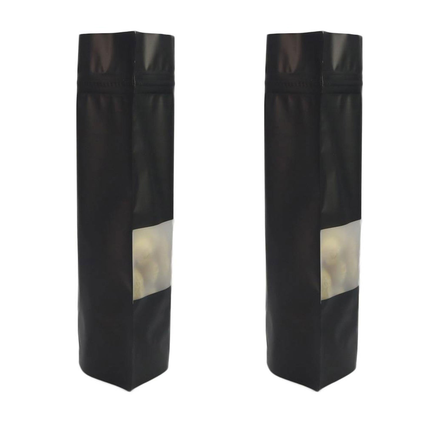400 Resealable Mylar Stand Up Bags 28.5x19cm - Black Food Packaging Zip Pouch