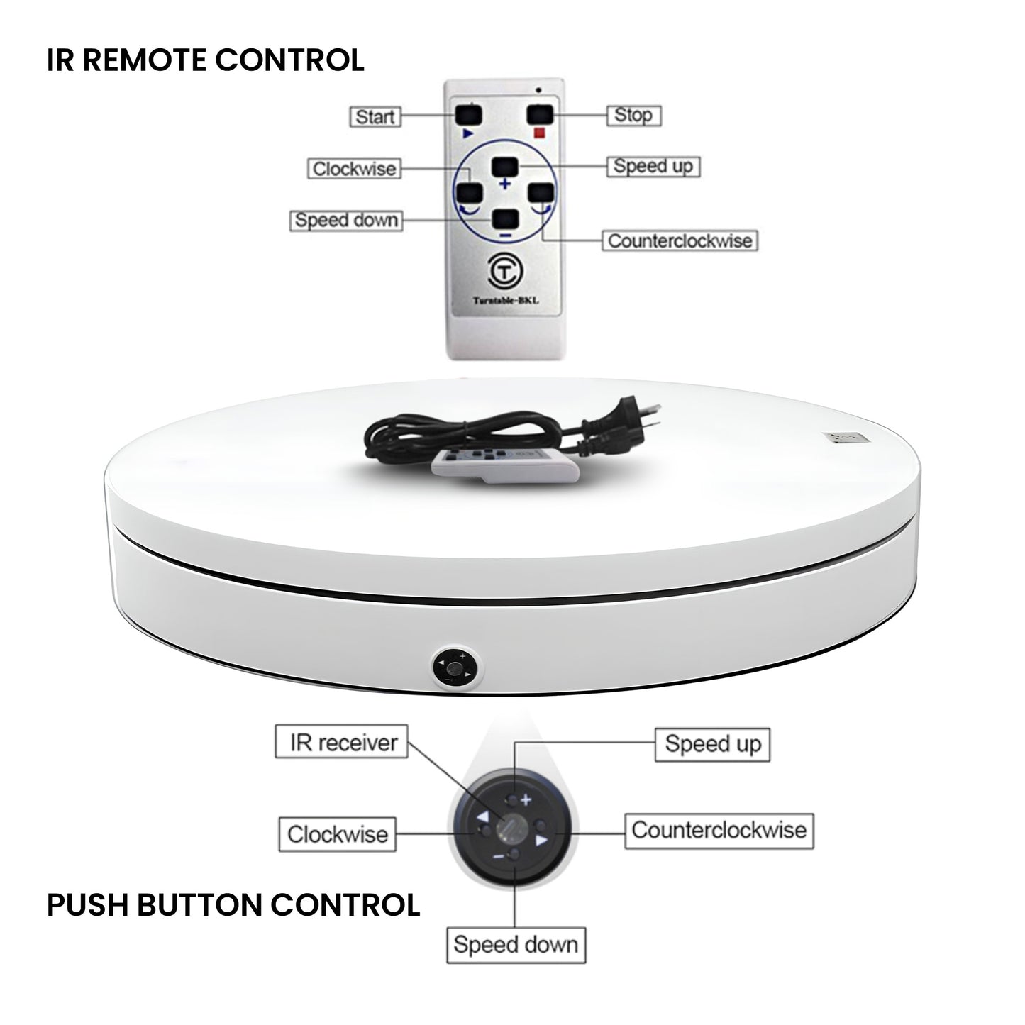 Christabelle 60cm 100kg Commercial-grade Electric Display Turntable Christmas