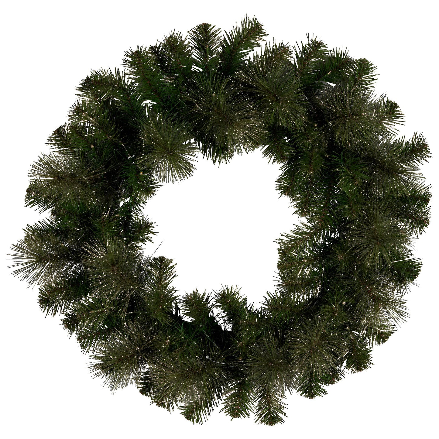 Christabelle 61cm Battery-operated Christmas Wreath Glittery Gold Pine