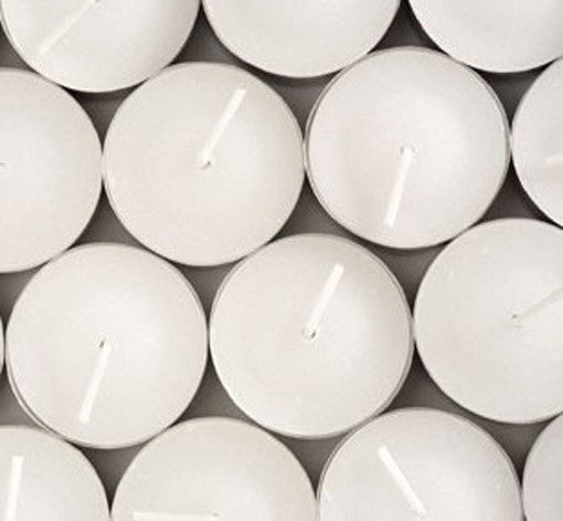 100 Pack Bulk Tea Lights Candles - White Smokeless Tealights Unscented - 9 Hour Burn Time