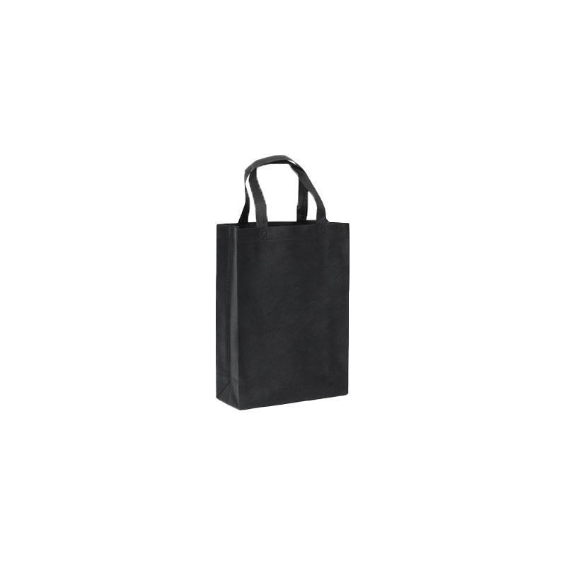 100PCS Reusable Non Woven Shopping Bags Eco Friendly Washable Tote Bags Black - 41X35X12CM