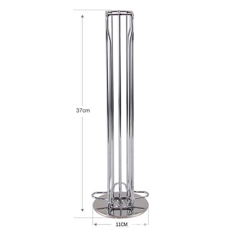 40 Capsules Rotating Coffee Pod Holder Rack for Nespresso Chrome Countertop Stand