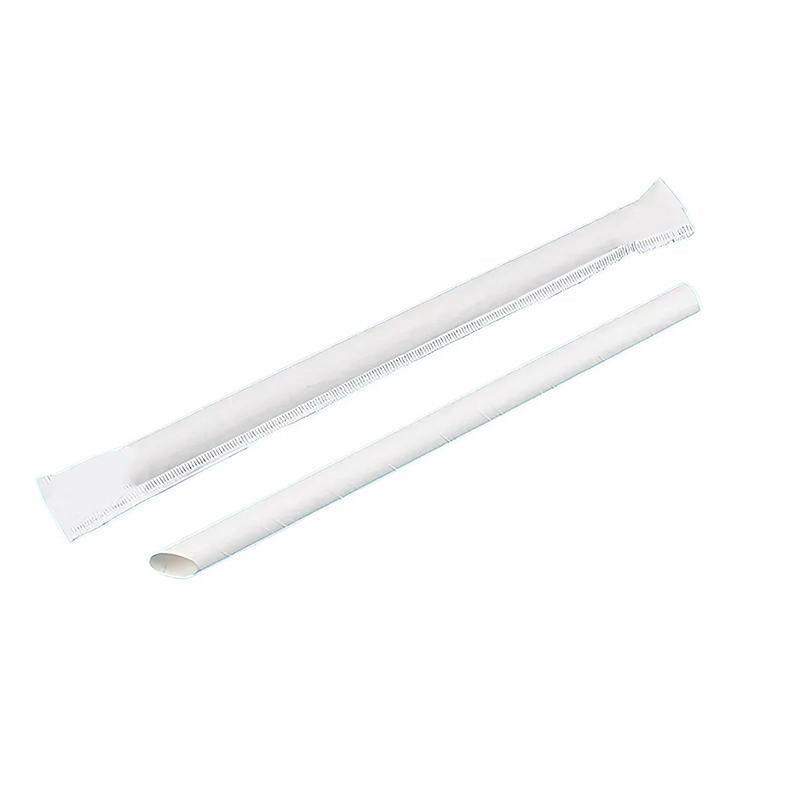 1000-2000pcs Colourful Paper Drinking Straws FOIL Metallic Party - White-6*230mm 2000PCS