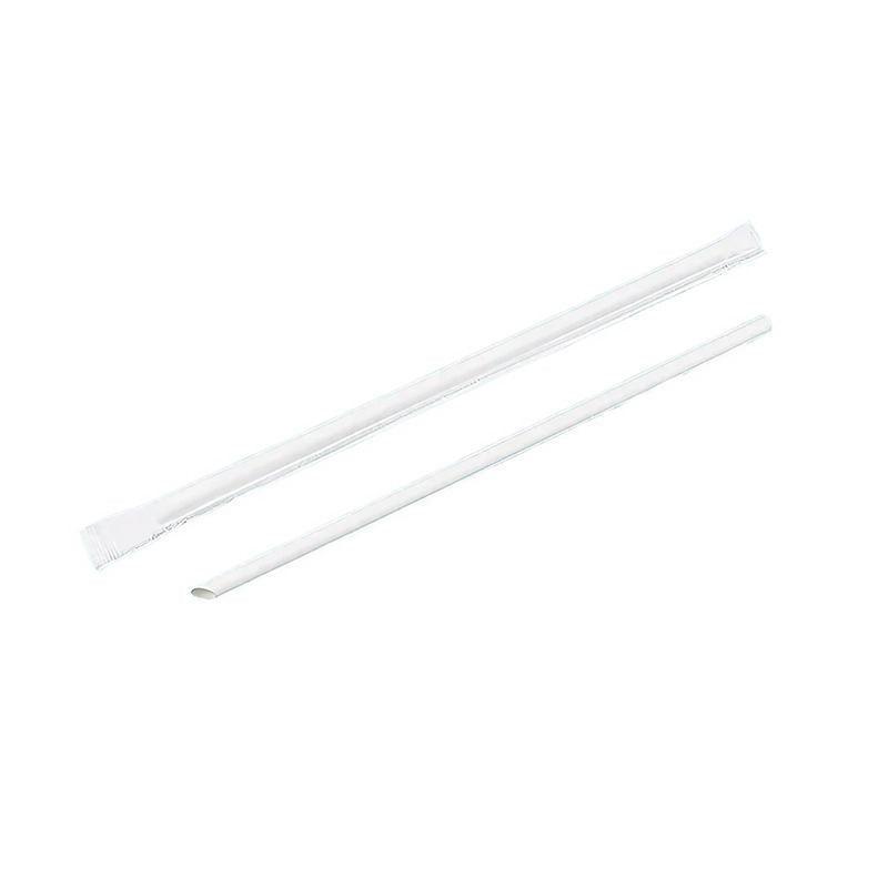 1000-2000pcs Colourful Paper Drinking Straws FOIL Metallic Party - White-12*200mm 1000PCS