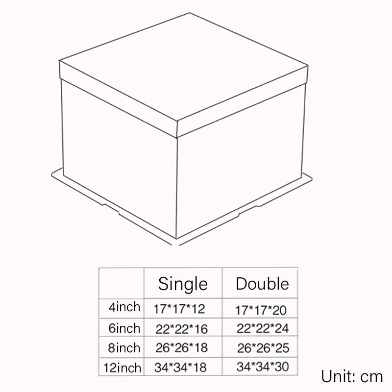 20 PCS Clear Treat Box Box Portable Cake Display Transparent Birthday Cake - 12 INCH(without ribbon)-Double