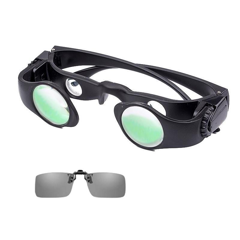 Zoomable Fishing Binoculars - Gray Clip 8x Magnification