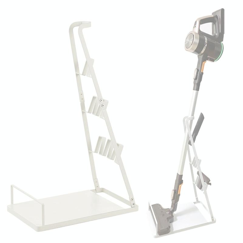 Universal Non-punch Vacuum Cleaner Floor Storage Bracket for Dyson - White