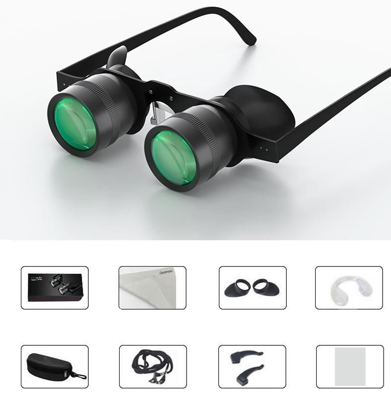 10x Hd Adjustable Focus Fishing Binoculars with Polarized Yellow Lens