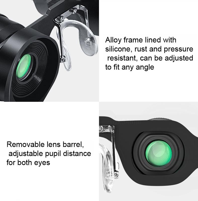 10x Hd Adjustable Focus Fishing Binoculars with Polarized Yellow Lens