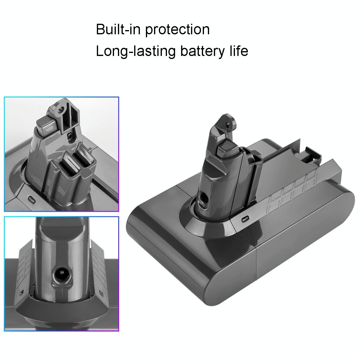 Extra Battery for Dyson V6 Handheld Vacuum - Replacement - 2.6Ah