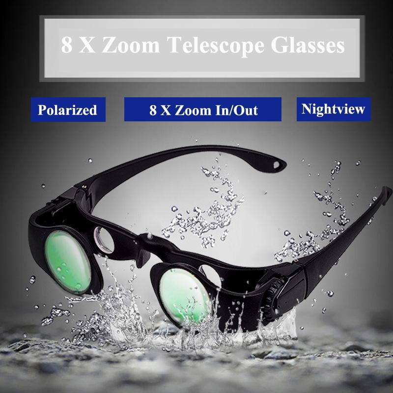 Zoomable Fishing Binoculars - Three-colour Clip 8x Magnification