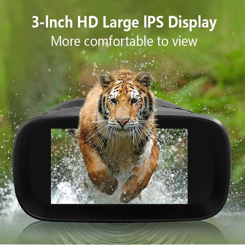 3 Ips Screen Digital Night Vision Binoculars with 3 Display - Black