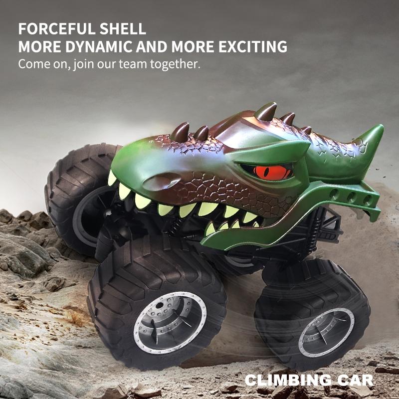 Remote Control Dinosaur Climbing Truck - 2.4g Monster - Green