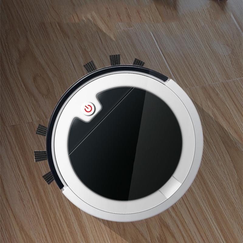 Smart Home Sweeping Robot with Remote Control and Large Suction - White Black