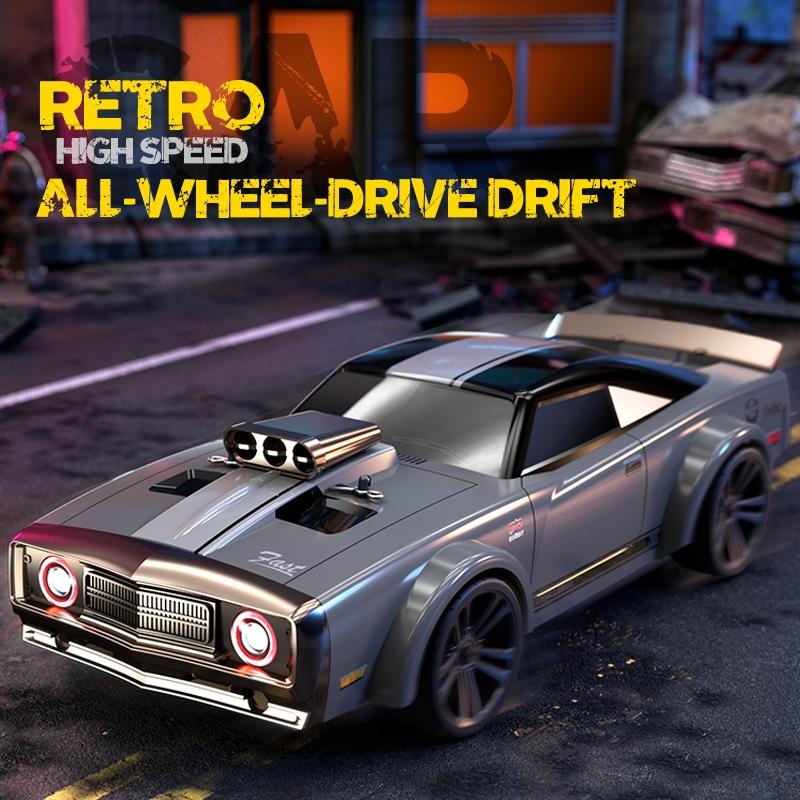 High Speed Electric Drift Rc Car - 4wd Muscle - Grey