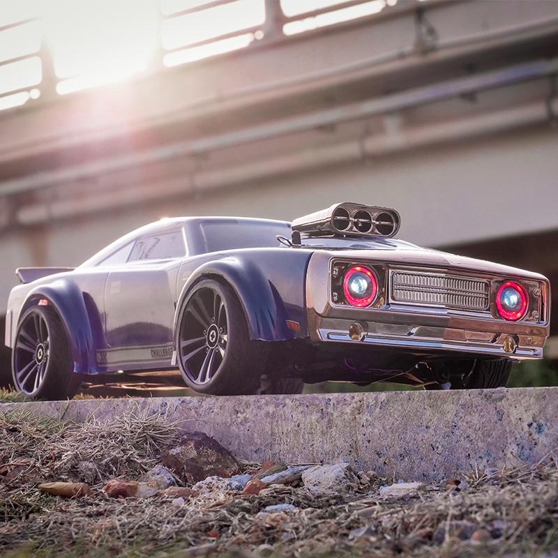 High Speed Electric Drift Rc Car - 4wd Muscle - Grey