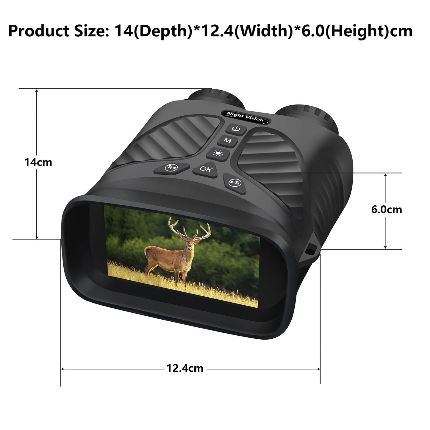 3 Ips Screen Digital Night Vision Binoculars with 3 Display - Green