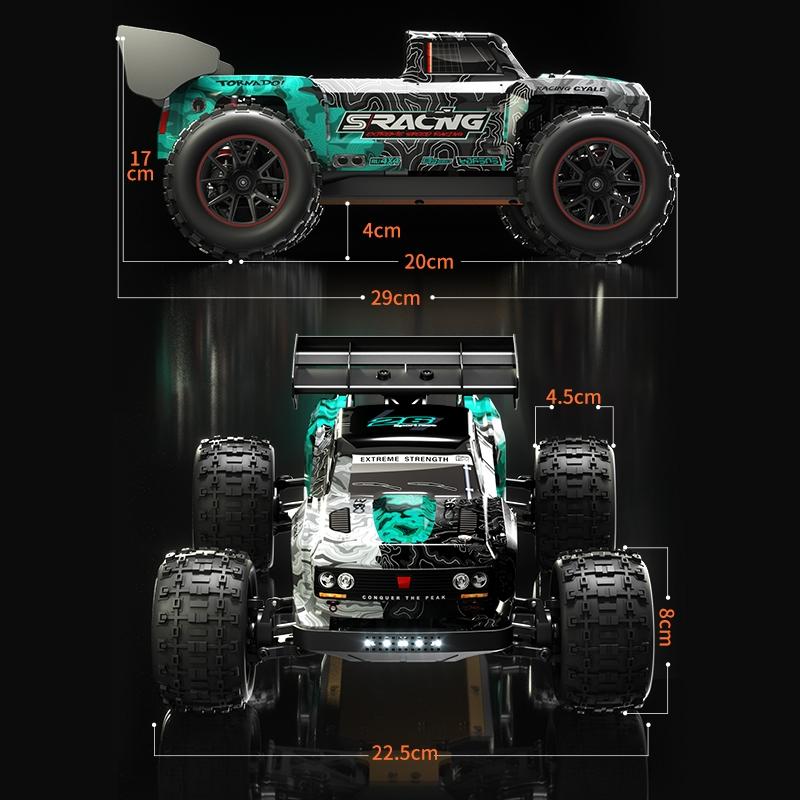 Off-road Remote Control Car - Electric 4wd Alloy Bigfoot - Green
