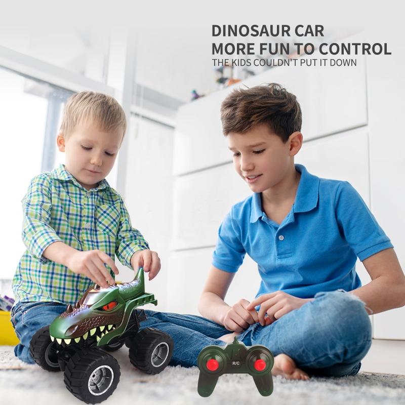 Remote Control Dinosaur Climbing Truck - 2.4g Monster - Dark Brown