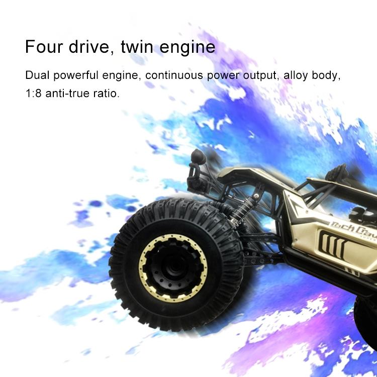 1:8 Alloy Remote Control Climbing Car Off-road Vehicle Toy - Black