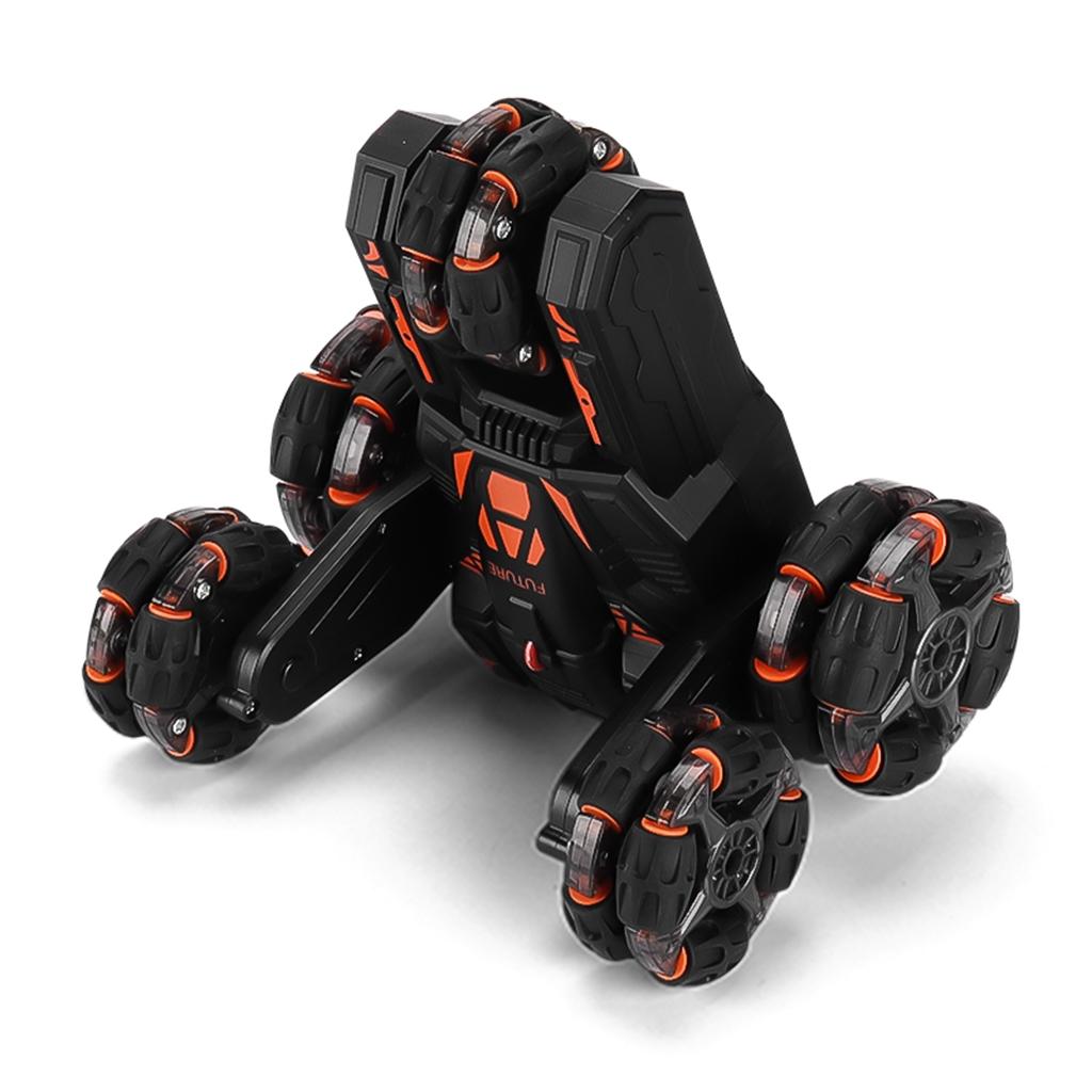 360-degree Swing Arm Rc Car with 5 Wheels - Multifunctional 2.4g - Grey