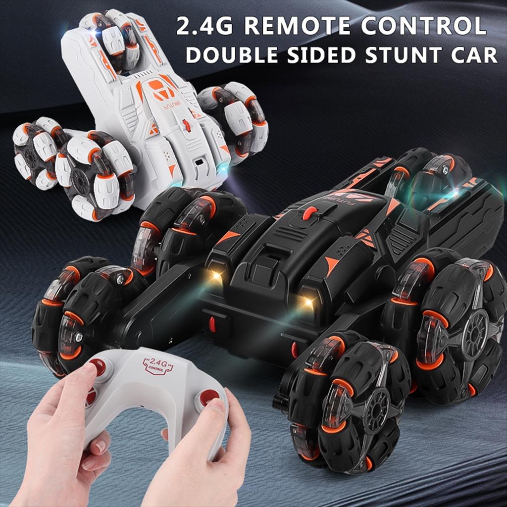 360-degree Swing Arm Rc Car with 5 Wheels - Multifunctional 2.4g - Grey