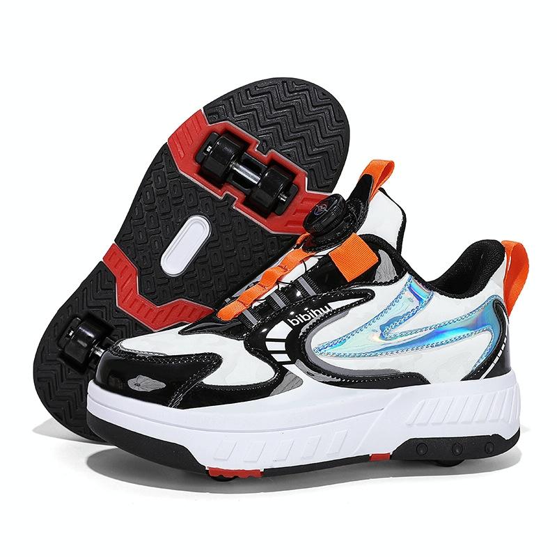 29 Size Children's Two-wheeled Roller Skating Shoes - Xf18 Pink - 30