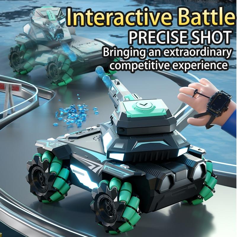 Stunt Water Bomb Battle Armor Rc Car - 2.4g Dual Control - Red - Dual Control